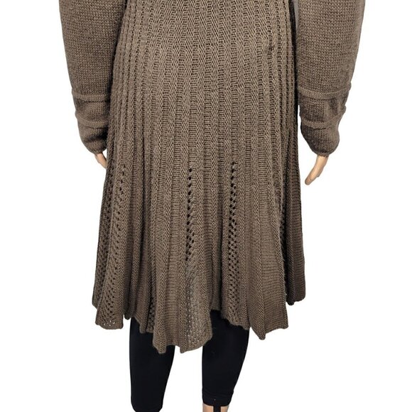 Berretti Women's Made in Italy Wool Blend Long Open Boho Sweater Size Medium - Picture 16 of 16